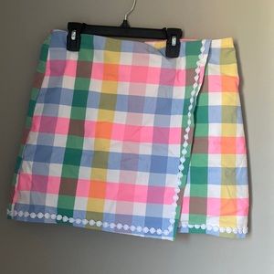 Crown and Ivy plaid faux wrap skort